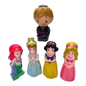 Disney Princess and Prince Lot of 5 Cake Topper or Play Toy for Kids